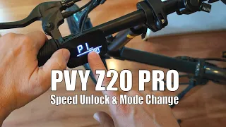 PVY Z20 Pro Speed Unlock, Throttle Enable & Mode Change Guide