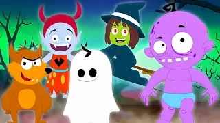 Fem små monster | halloween sång | skrämmande rim för barn | Five Little Monsters In English