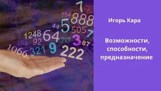 Возможности, способности, предназначение -  Игорь Кара