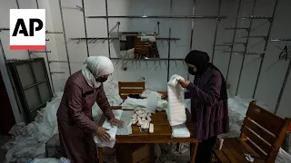 Small factory produces baby diapers, offers critical support to families in Gaza's Rafah city