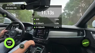 Volvo V90 2.0D AT FWD STOCK 2018. 0-100 acceleration.