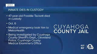 Inmate dies in custody in Cuyahoga County Jail Friday