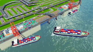 I Can't Believe how EFFICIENT Cargo Ships are in Cities Skylines