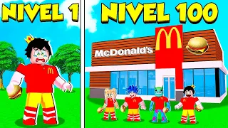 ¡PASAMOS de McDONALDS NOOB a McDONALDS PRO en ROBLOX! 🍔🍟 (McDonalds Roblox Tycoon)