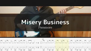 Paramore - Misery Business - Bass Cover TAB