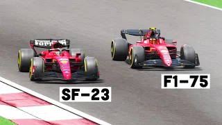 Ferrari F1 2023 SF-23 vs Ferrari F1 2022 F1-75 - Bahrain Grand Prix