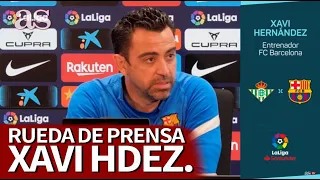 REAL BETIS vs. BARCELONA | RUEDA de PRENSA previa de Xavi Hernández| Diario AS