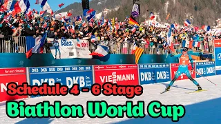 Biathlon World Cup 2022/2023: Schedule, Dates and Venues. 4-6 Stage, 5-22 January