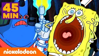 SpongeBob | 45 Menit Penjahat PALING DICARI di Bikini Bottom | Nickelodeon Bahasa