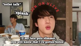 jin being iconic on vlive