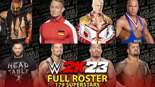 WWE 2K23 - FULL ROSTER 179 SUPERSTARS confirmed by 2K #wwe2k23