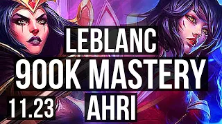 LEBLANC vs AHRI (MID) | 900K mastery, Dominating | EUW Diamond | 11.23