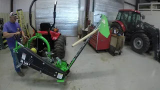 How to lift and lower the bar on a SB 165 Sickle Bar Mower from Small Farm Innovations