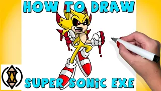 How To Draw Super Sonic EXE