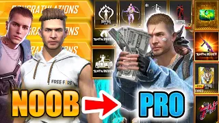 Free Fire new account to *PRO* NEW SKINS😱🔥 look how it became