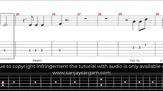 Kya Hua Tera Wada - Guitar Tutorial (Tabs)