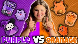 Halloween Colors Purple Vs. Orange Fidget, Pop It, And Slime Shopping Challenge