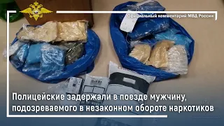 Ирина Волк: Полицейские задержали в поезде мужчину, подозреваемого в незаконном обороте наркотиков