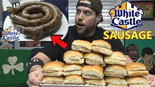 Turning A White Castle "CRAVE CASE" (30 Sliders) Into A Giant 4,500 Calorie Sausage Wheel | LA BEAST