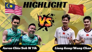 Badminton Thomas Cup Semifinal | Aaron Chia/Soh W. Yik (Malaysia ) vs Liang W Keng/Wang Chan (China)