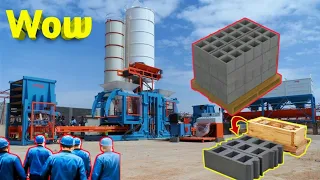 Concrete Hollow Block Making Machine || How it's Made Concrete Block?