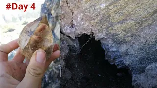 Finally some luck? Crystal hunting in Switzerland, Grimsel.