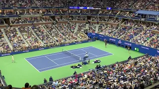 2019 US Open Mens Championship Point. daniil medvedev and rafael nadal