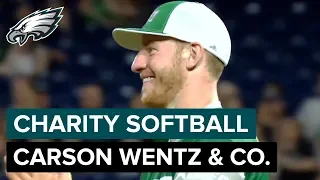 Highlights from Carson Wentz’s Charity Softball Game ⚾️ | Eagles Offseason Check-In