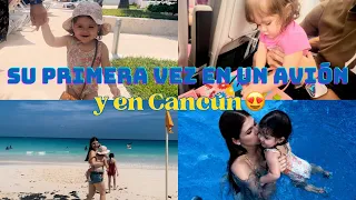 SU PRIMERA VEZ EN AVIÓN ✈️ NOS FUIMOS A CANCÚN EN FAMILIA | VLOG