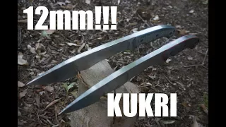 Knifemaking: Monsterously thick Kukris!