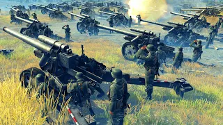 100 German Artillery Pieces HALT Infantry! - Call to Arms: GoH Battle Simulator