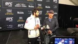 UFC 235: Zabit Magomedsharipov post fight Interview