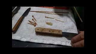 Traditional peening of knife handle