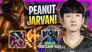 PEANUT IS A GOD WITH JARVAN! - GEN Peanut Plays Jarvan JUNGLE vs Lee Sin! | Bootcamp 2023