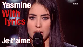 Lara Fabian-Je t’aime with lyrics (フランス語字幕)|Yasmine| The Voice France