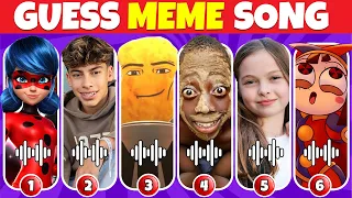 Guess Meme Song & Who's Singing?🎤🎵🔥| Lay Lay, King Ferran, Gegagedi, Tenge Tenge, Lady Bug, Pomni