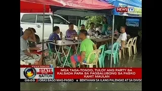 SONA: Christmas party ng mga taga-Tondo, 'di napigilan ng ulan