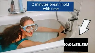 Underwater breath holding (very tiny bathtub) - Open Nose vs. Diving Mask WITH safety informations!!