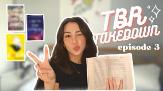 TBR TAKEDOWN EPISODE 3 | reading my physical tbr!