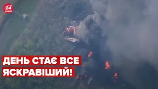 🔥На Харківщині палає логістична база окупантів