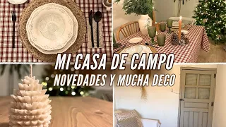 #12 ACTUALIZACIÓN de mi CASA DE CAMPO 🏡 MESA NAVIDEÑA 🪵 Restauramos mueble |  Hacemos vela