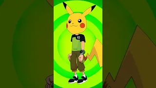 Ben 10 Pikachu In Pokemon #shorts Fanmade Transformation
