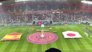 カタールワールドカップ 日本vsスペイン 選手入場~国歌斉唱