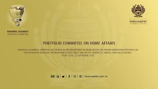 Portfolio Committee on Home Affairs, 12 September 2023