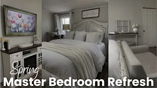 Master Bedroom Refresh With Fresh Spring Bedding I MINIMALIST BEDROOM 2024