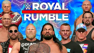 WWE 2K23 Live Stream - 30 Men's Royal Rumble Winner Faces KING Roman Reigns WWE 2K23