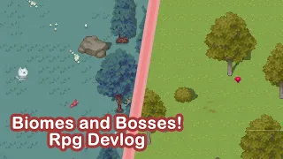 Making bosses and biomes for my game, rpg devlog 2.