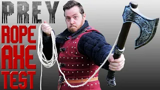 TESTING the ROPE THROWING AXE from PREY | FUNCTIONAL FANDOM