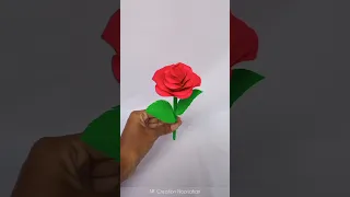 Rose Day Craft 🌹| Paper Flower Making #shorts #youtubeshorts #roseday