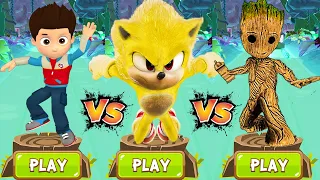 Sonic Dash Super Movie Sonic vs PAW Patrol Ryder Runner vs subway Surfers New Special Character